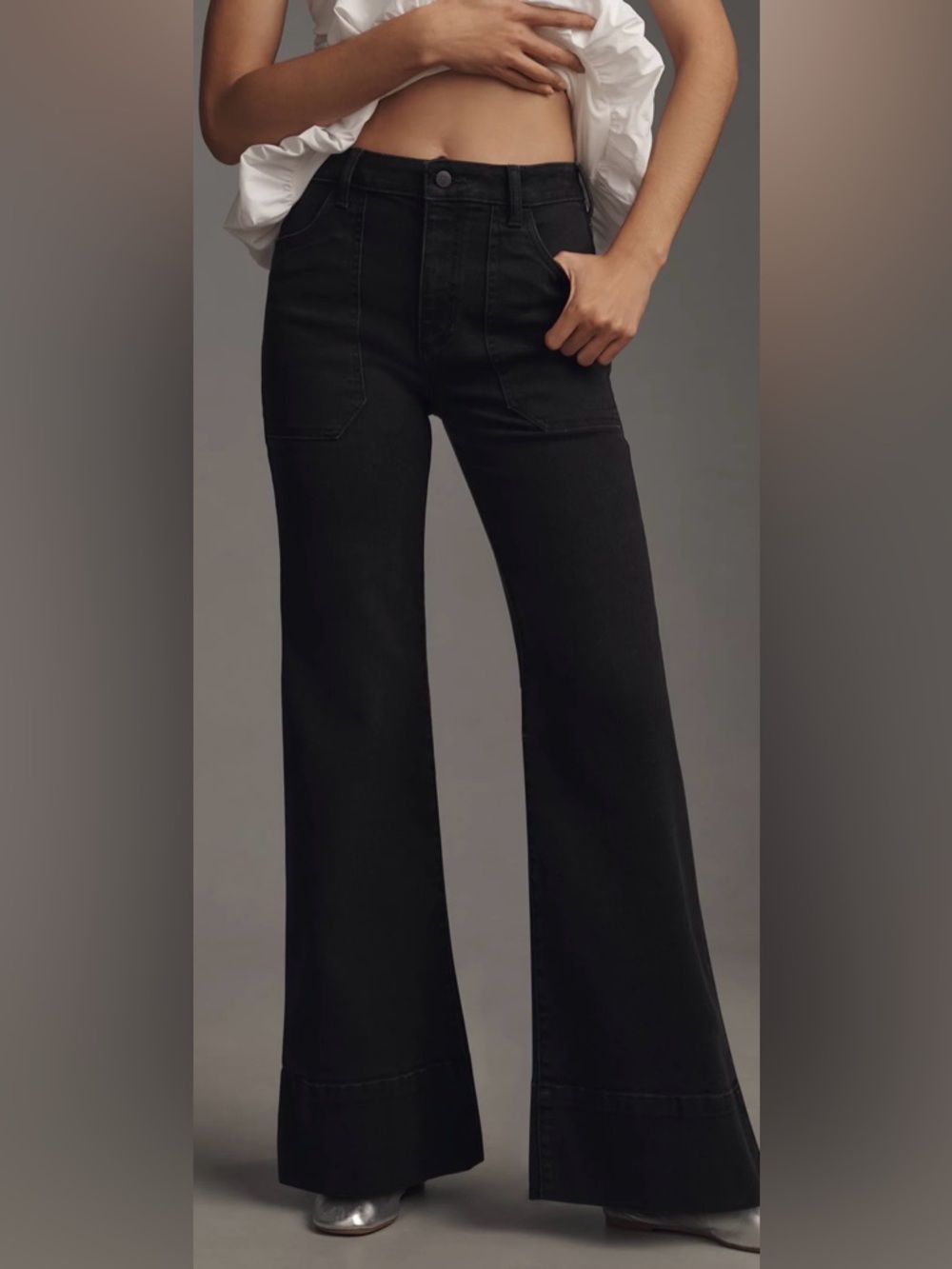 Pilcro Ryan Relaxed High-rise flared Jeans - Picture 2 of 6